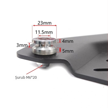 Portbagaj pentru motocicletă — bază universală cu eliberare rapidă, din aliaj de aluminiu