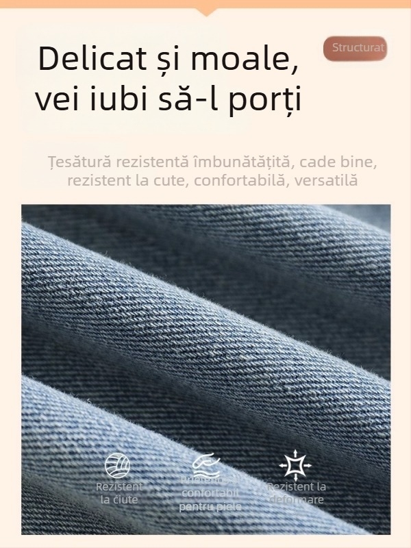Blugi bărbați cu fleece căptușeală, croială lejeră, talie joasă, drepti, fermoar