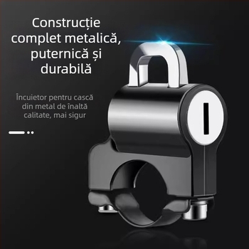 Încuietoare pentru căști de motocicletă și bicicletă, model Universal, marcă Shengwang, încuietare metalică anti-furt, potrivită pentru țevi circulare