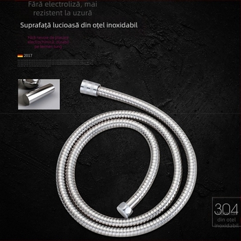 Țeavă de duș din oțel inoxidabil, model pn-l001, presiune nominală 0,8 MPa, temperatură de lucru 0–100°C, instalare spirală