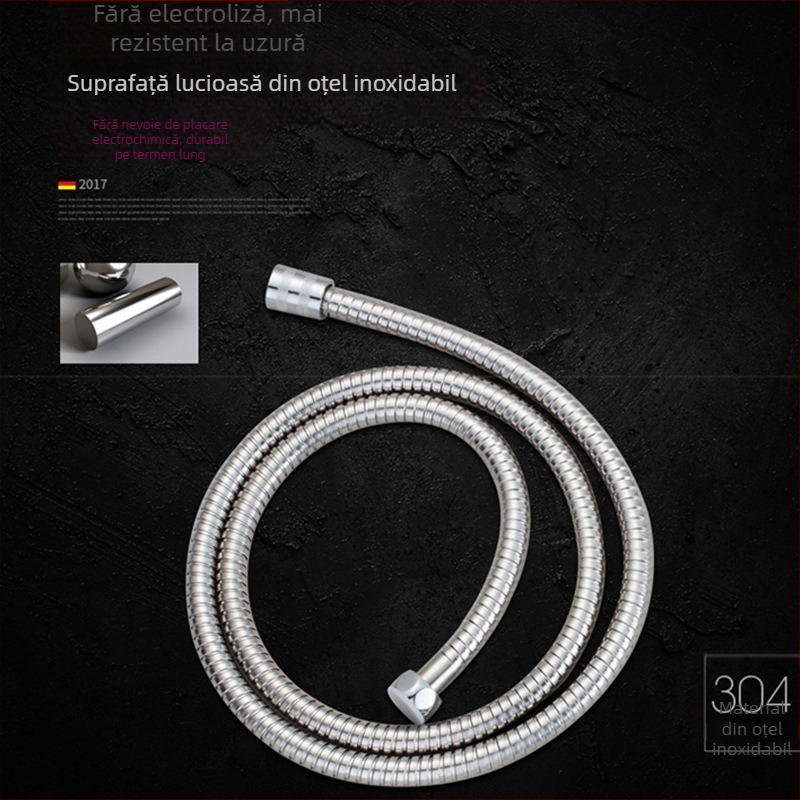 Țeavă de duș din oțel inoxidabil, model pn-l001, presiune nominală 0,8 MPa, temperatură de lucru 0–100°C, instalare spirală