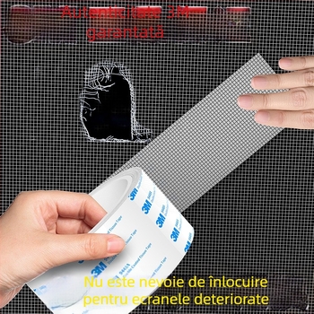 Bandă de reparații pentru plase de țânțari – patch autoadeziv pentru găuri, reparații DIY, rolă de bandă