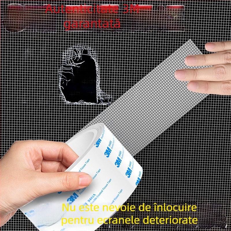 Bandă de reparații pentru plase de țânțari – patch autoadeziv pentru găuri, reparații DIY, rolă de bandă