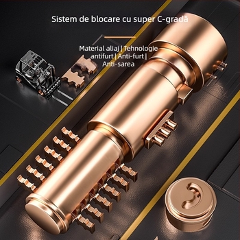 Lacăt pentru bicicletă cu cod de combinație, din oțel aliat, Unisex, TOSUOD