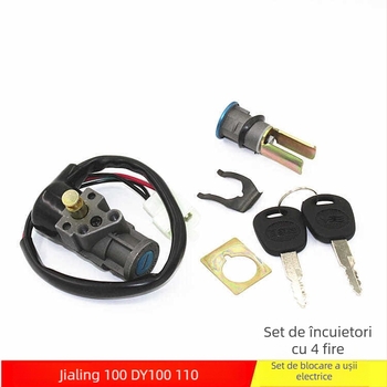 Set de încuietori pentru motocicletă DY100, limbă de încuietoare din aliaj de zinc, stil lung, protecție