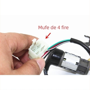 Set de încuietori pentru motocicletă DY100, limbă de încuietoare din aliaj de zinc, stil lung, protecție