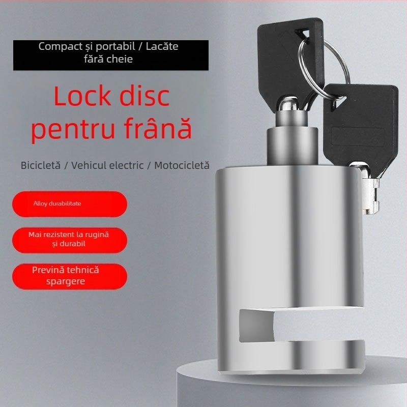 YUUISD JY-A7 Lacăt Rotund pentru Disc pentru Biciclete cu Frână pe Disc, Aluminiu, 186 g