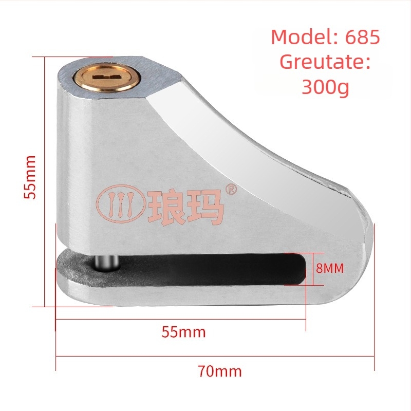 Langma 685 Încuietoare cu disc pentru frână pentru vehicule electrice, motociclete și biciclete – Material: oțel aliaj, Greutate: 300 g