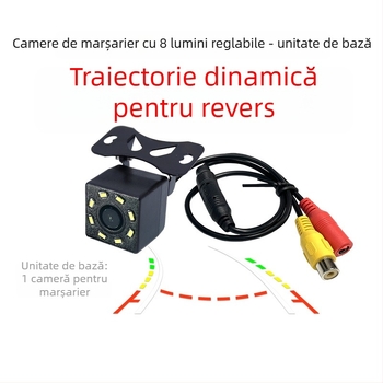 Cameră pentru oglinda retrovizoare cu CCD, traiectorie dinamică și viziune nocturnă, model BYC-8023, 12V, unghi de vizualizare 170°, rezoluție 928x500, semnal video AHD/CVBS