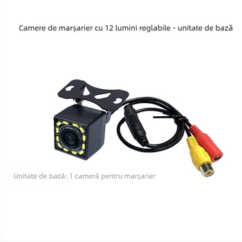 Cameră pentru oglinda retrovizoare cu CCD, traiectorie dinamică și viziune nocturnă, model BYC-8023, 12V, unghi de vizualizare 170°, rezoluție 928x500, semnal video AHD/CVBS