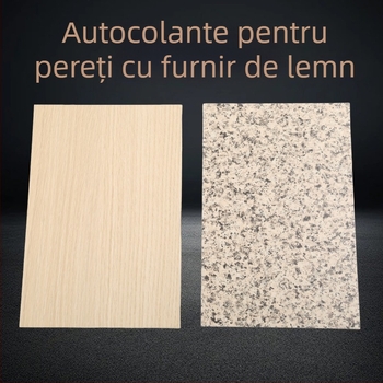 Panou decorativ pentru perete, textură lemn, placă aluminiu-plastic cu acoperire PE, exterior