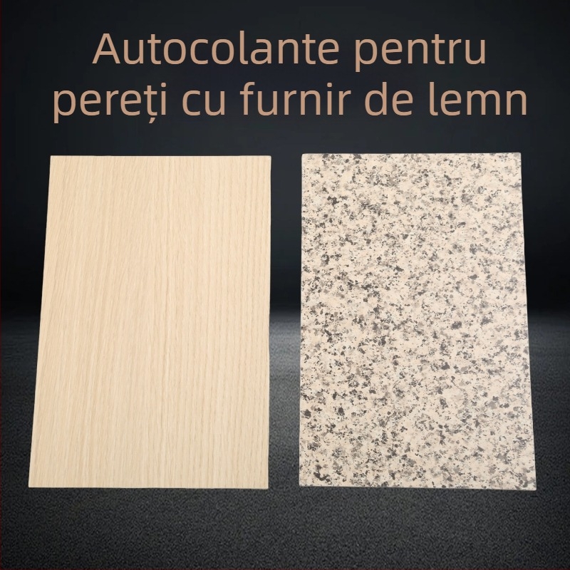 Panou decorativ pentru perete, textură lemn, placă aluminiu-plastic cu acoperire PE, exterior