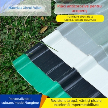Țiglă FRP pentru acoperiș - din fibră de sticlă, rășină poliesterică anti-coroziune, placă de acoperiș ignifugă