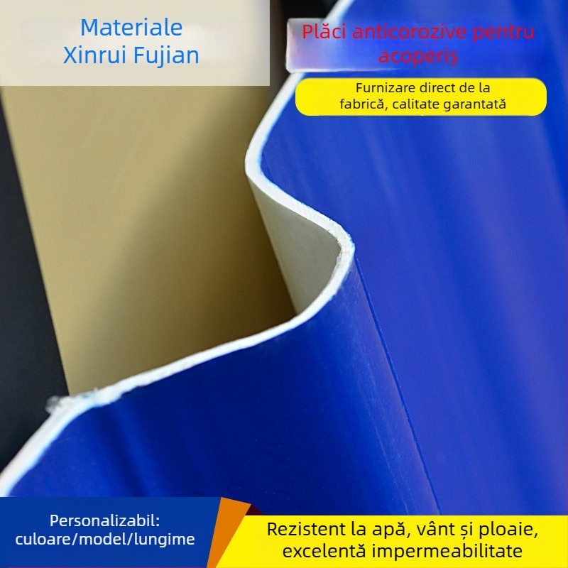 Țiglă FRP pentru acoperiș - din fibră de sticlă, rășină poliesterică anti-coroziune, placă de acoperiș ignifugă