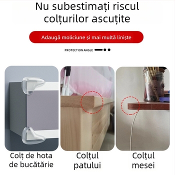 Protecție colț pentru mobilierul copiilor, unghi drept, model 526526, ambalare 5000, origine: China continentală