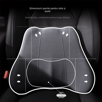 Perne de susținere a capului și a taliei pentru automobil și scaun de birou, cu spumă memory, husă din material yoga, compatibilitate universală, patru anotimpuri, stil lux ușor