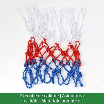 Plasă de baschet din polipropilenă și poliester, pentru interior și exterior, universală, rezistentă pentru competiții.