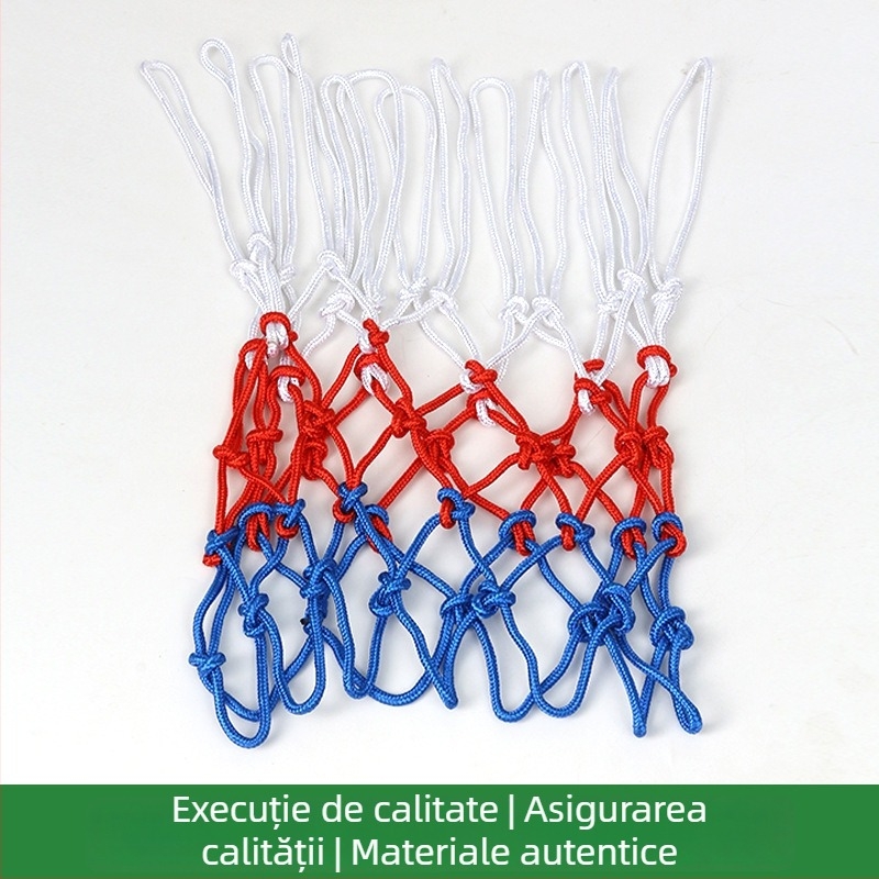 Plasă de baschet din polipropilenă și poliester, pentru interior și exterior, universală, rezistentă pentru competiții.