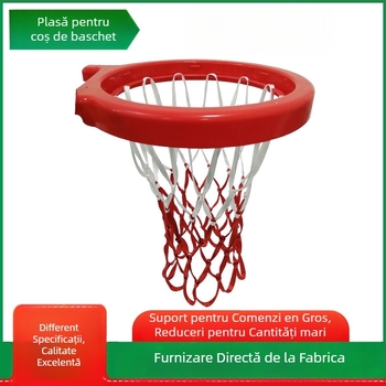Plasă pentru coș de baschet, țesută din poliester, groasă și durabilă, personalizabilă pentru antrenamente și competiții
