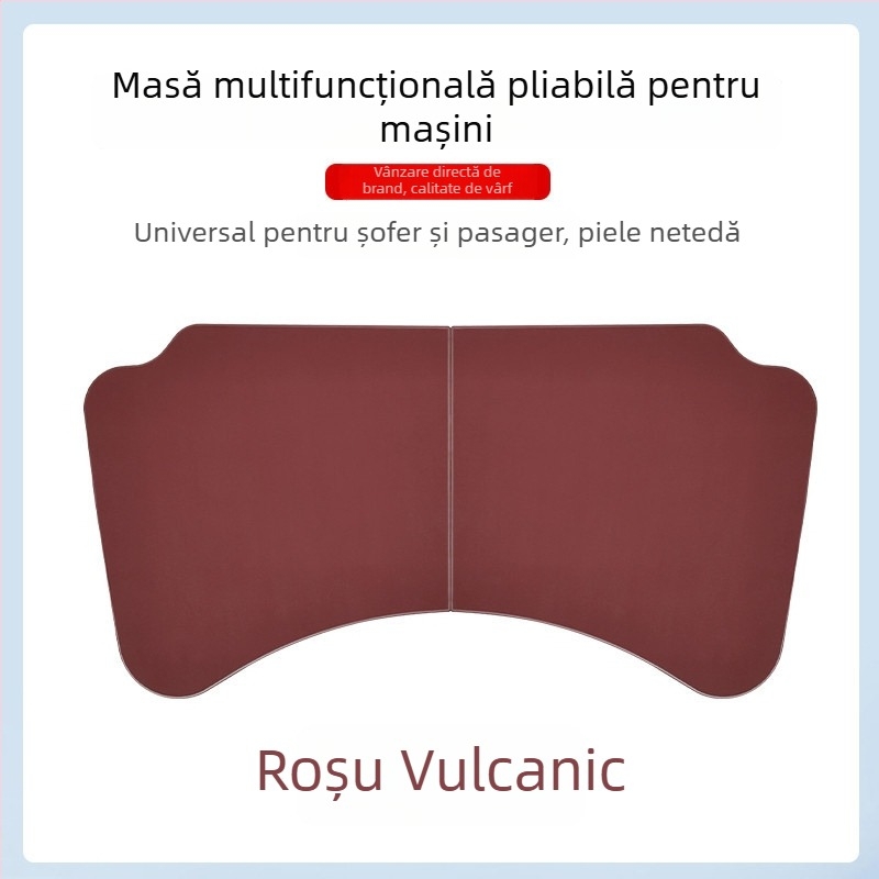 Amukeke Masă mică pliabilă pentru montaj în mașină – potrivire universală, rotație, multifuncțională, pliabilă, din plastic, montaj tip snap-in