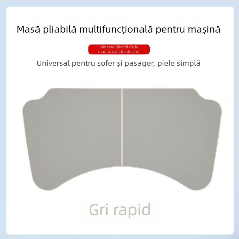 Amukeke Masă mică pliabilă pentru montaj în mașină – potrivire universală, rotație, multifuncțională, pliabilă, din plastic, montaj tip snap-in