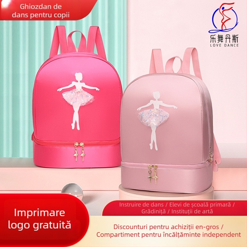 Rucsac de dans pentru copii cu model anime, material Oxford, impermeabil și reducere a încărcării, capacitate sub 20L, pentru antrenamente în afara școlii