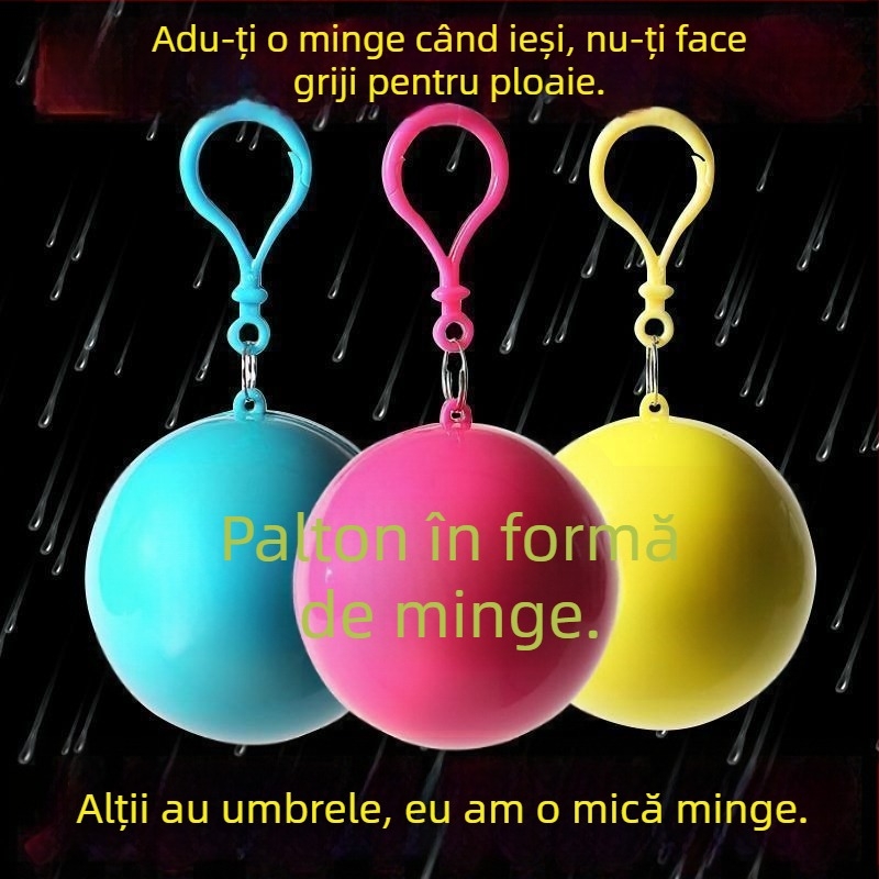 Poncă de ploaie de unică folosință, stil desen animat, pentru drumeții și alpinism, adulți, grosime normală