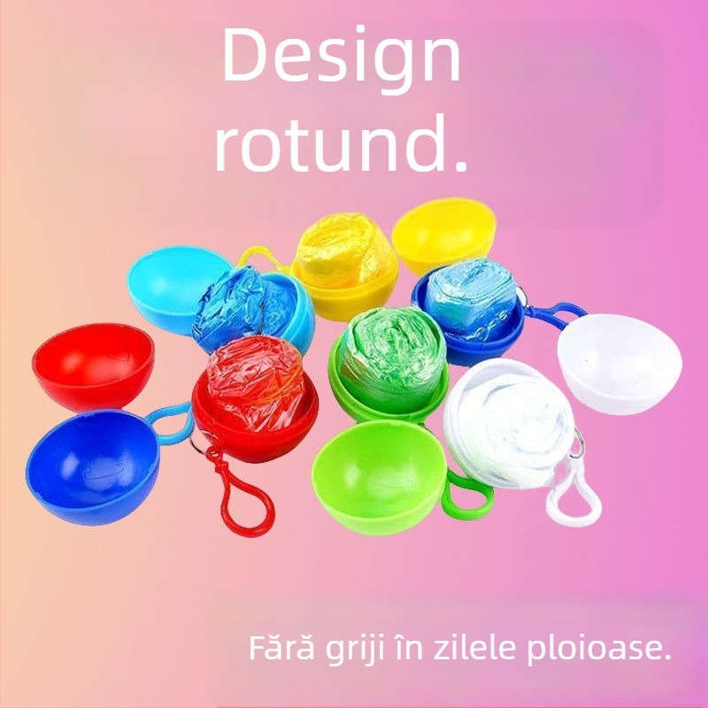 Poncă de ploaie de unică folosință, stil desen animat, pentru drumeții și alpinism, adulți, grosime normală