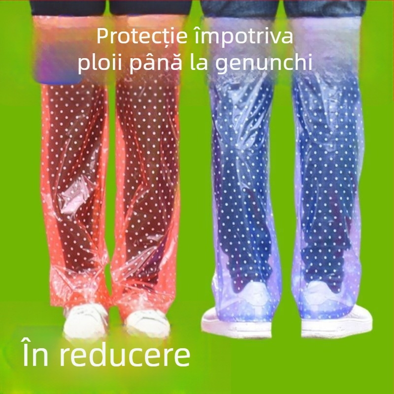 Poncho de ploaie unisex cu mâneci extinse și acoperiri pentru picioare, material plastic, grosime obișnuită, pentru drumeții