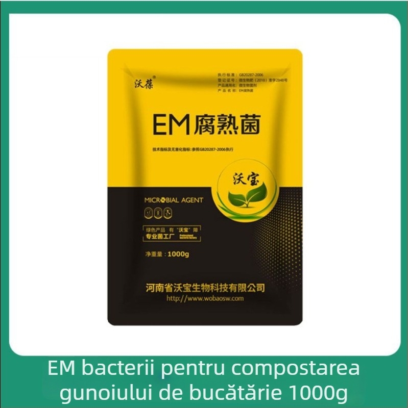 Recipient de compost cu bacterii EM pentru resturi de bucătărie – grădină de acasă și balcon, îngrășământ organic