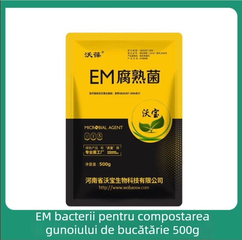 Recipient de compost cu bacterii EM pentru resturi de bucătărie – grădină de acasă și balcon, îngrășământ organic