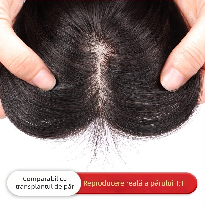 Perucă din păr uman real Qiao Xi pentru femei – ușoară, subțire, țesut manual, drept, colorabilă