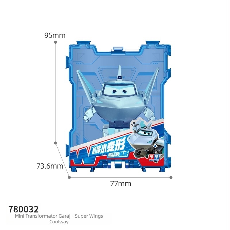 Robot dinozaur transformabil cu sunet și lumină și efect de ceață — Super Flying Hero, personaj anime, pentru copii 7–14 ani