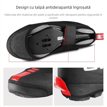 Acoperiți pentru încălțăminte pentru biciclete montane și de drum – rezistenți la praf, vânt și apă, căptușiți cu fleece pentru căldură, material PU gumă, brand Meilong