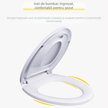 Capac de toaletă pentru adulți și copii, dublu utilizare, material placă PP, amortizor, distanța dintre găuri reglabilă 10–20 cm, OEM