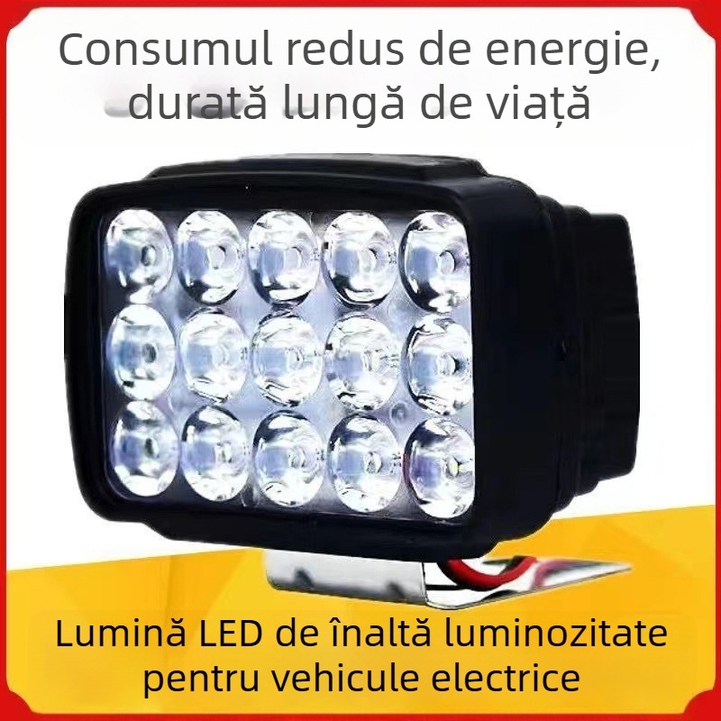 LED far pentru tractor electric și vehicul cu patru roți — 12-80V, luminozitate înaltă, fascicul lung și scurt