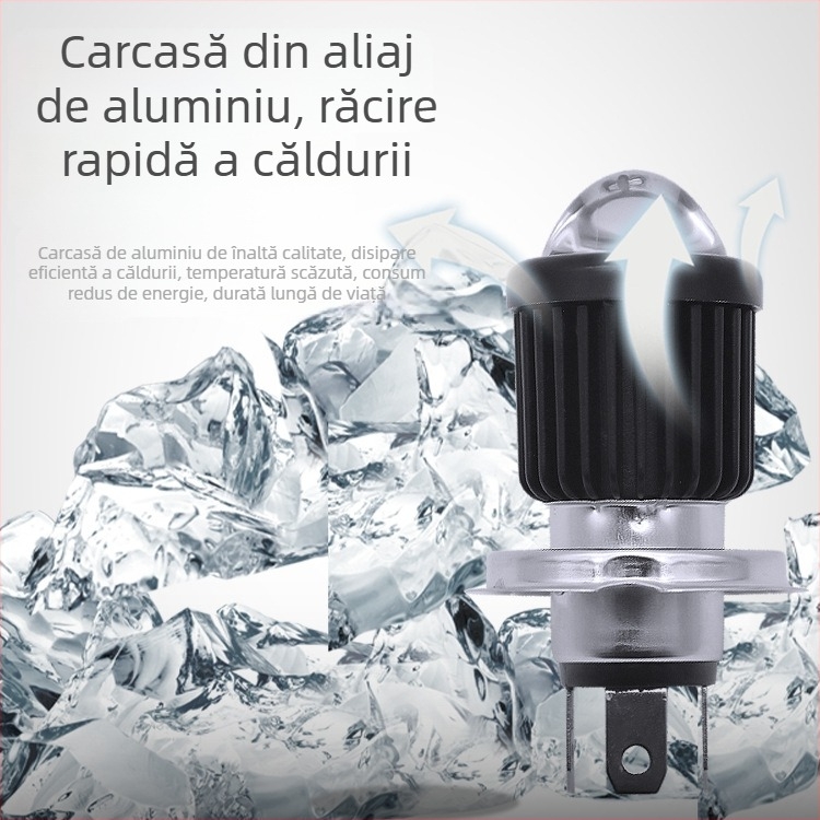 Far LED pentru motocicletă, vehicul electric și triciclu – universal 12V-85V, 12W, 3500lm, 4000K, carcasă din aluminiu