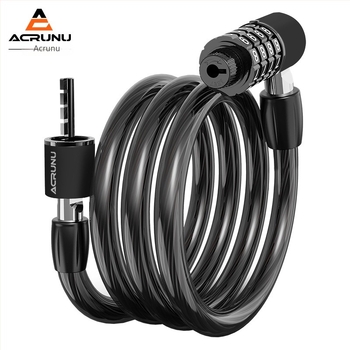 Încuietoare de bicicletă cu parolă – MMS01; Materiale: aliaj de zinc, ABS, PVC, cablu din oțel compozit; Greutate: 326,5 g; Stil: Lux ușor
