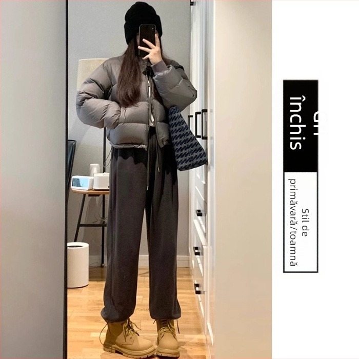 Pantaloni de maternitate Jingqi pentru toamnă–iarnă, căptuți cu fleece, croială largă, design cu două funcții, fără să strângă abdomenul, groși și calzi