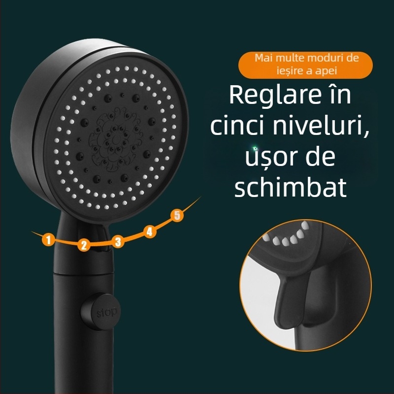 Set de duș cu presiune – Top spray, funcție ploaie, ABS, electroplacare, model A012001008