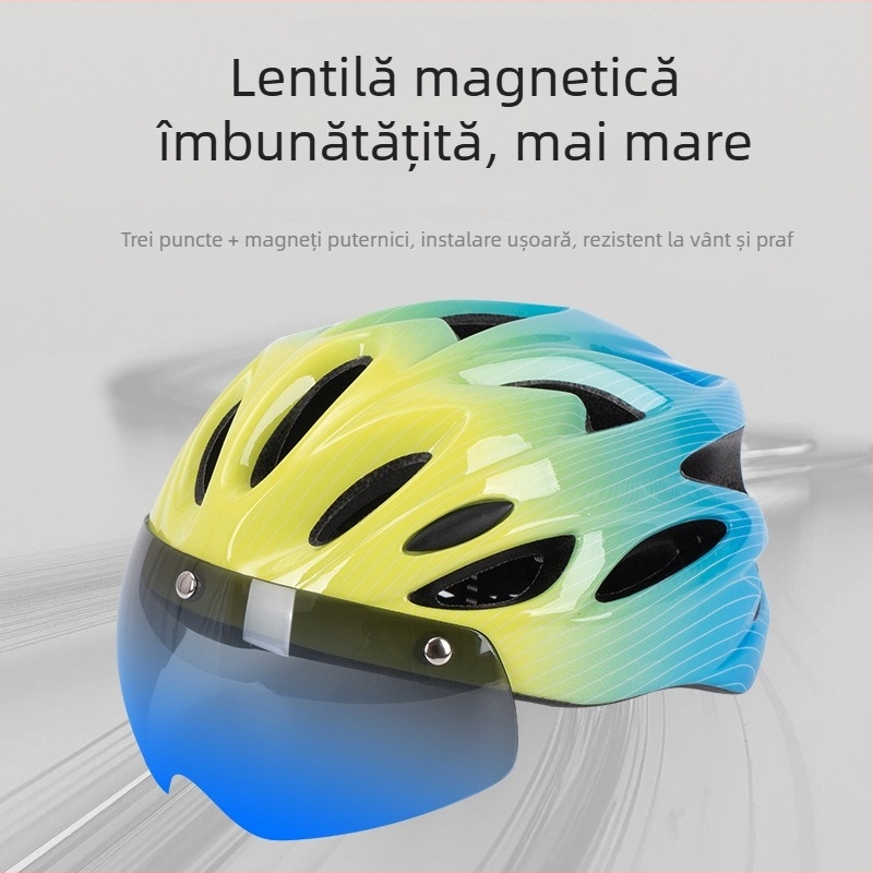 Casca de ciclism pentru copii, unisex, respirabilă, ultra-ușoară, design gradient, PC+EPS