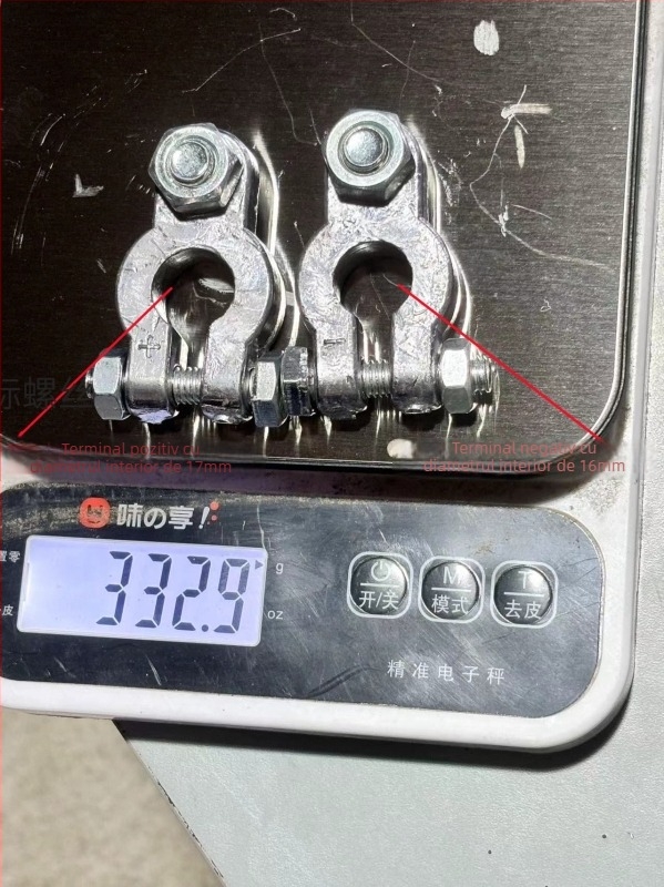 Clema terminal baterie auto – plumb pur, potrivire universală, construcție îngroșată, pentru terminale de baterie auto