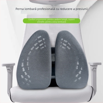 Perne lombare ergonomice pentru scaun de birou – țesătură respirabilă din poliester, umplutură din fibre poliesterice, cadru din polipropilenă, potrivire universală, imprimare logo
