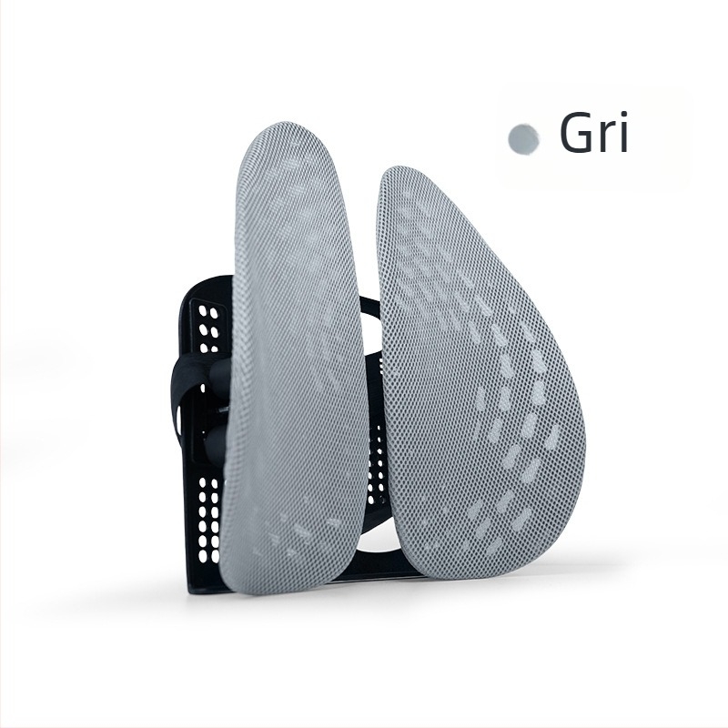 Perne lombare ergonomice pentru scaun de birou – țesătură respirabilă din poliester, umplutură din fibre poliesterice, cadru din polipropilenă, potrivire universală, imprimare logo