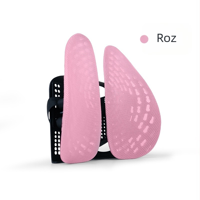 Perne lombare ergonomice pentru scaun de birou – țesătură respirabilă din poliester, umplutură din fibre poliesterice, cadru din polipropilenă, potrivire universală, imprimare logo