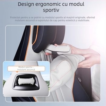 Perna universală pentru cap și gât cu suport lombar pentru scaune auto sport, compatibilă cu 25 de modele 01, pentru toate sezoanele, personalizabilă