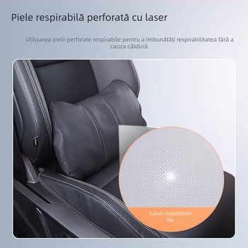 Perna universală pentru cap și gât cu suport lombar pentru scaune auto sport, compatibilă cu 25 de modele 01, pentru toate sezoanele, personalizabilă