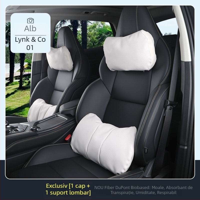 Perna universală pentru cap și gât cu suport lombar pentru scaune auto sport, compatibilă cu 25 de modele 01, pentru toate sezoanele, personalizabilă