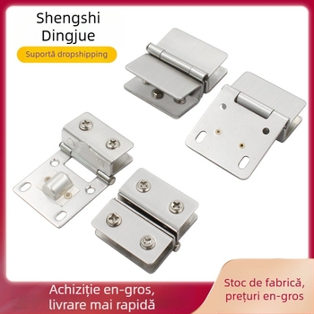 Balamă din oțel inoxidabil pentru sticlă, bilaterală, 180°, modelul 001