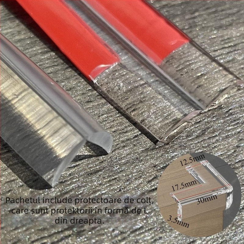 Bandă transparentă de protecție a marginilor pentru mobilier din lemn – fără adeziv, protecție margine masă, brand Even Morning